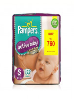Pampers Baby Dry Pants Active Baby Small 3-8 Kg, 22 Pants