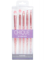 Royal Chique Pink Glitter 5-Piece Face Brush Set