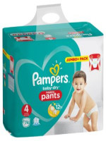 Pampers Baby Dry Nappy Pants: Size 4 (Jumbo+ 74 Pack) - Disposable Cotton Nappies for Babies - UK's Best Baby Nappies