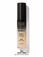 Milani Conceal Perfect 2 In 1 Foundation + Concealer - 01A Creamy Nude: Flawless Coverage and All-Day Wear
