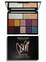 Makeup Revolution Kiss Of Fire Carmi Eyeshadow and Highlighter Palette – Unleash Your Fiery Glam with This Stunning Palette