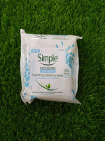 Simple Skincare Simple Water Boost Hydrating Facial Wipes - Refreshing and Nourishing Cleansing for Smooth and Hydrated Skin