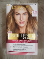L'Oreal Excellence 7.31 Natural Dark Caramel Blonde Permanent Hair Dye
