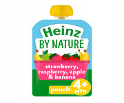 Heinz By Nature Strawberry, Banana, Raspberry & Apple (4+Mnths) 100gm