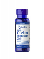 Puritan's Pride Chelated Calcium Magnesium Zinc - Boost Your Mineral Intake for a Healthier You