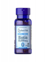 Puritan's Pride Biotin 10000mcg: Enhance Hair, Skin, and Nail Health with High Potency Biotin Supplement