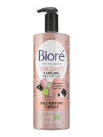 Bioré Rose Quartz + Charcoal Daily Face Wash, Oil Free Facial Cleanser Energizes Skin, Dermatologist Tested and Cruelty Free, 6.77 Ounces 200ml