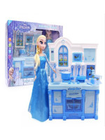 Frozen Household Kitchen: A Magical Experience with Light, Music, and Elsa Doll for Girls