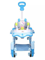 Baby Musical Walker cum Rocker with Push Handle BLB Brand- Blue