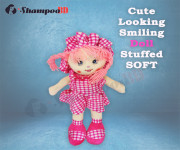 Cute Looking Smiling Doll Stuffed SOFT PLUSH DOLL Love Girl for Kids Baby with Cap