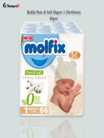 Molfix Pure & Soft Diaper 1 (Newborn) 66pcs