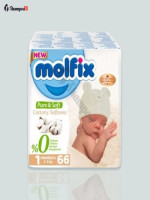 Molfix Pure & Soft Diaper 1 (Newborn) 66pcs