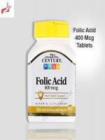 21st Century, Folic Acid 800mcg 180 Tablets