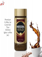 Premium Coffee Jar Gold EdiTion 1000ml (glass coffee jar)
