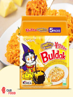 Samyang Buldak Quattro Cheese Hot Chicken Flavor Ramen Noodles 5pcs Pack 725G