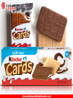 Kinder Cards Two Layers of Crispy Specialty with Cocoa And Creams Filling 10pc's 256G