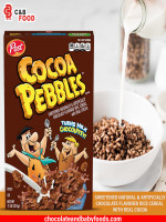 Post Cocoa Pebbles Cereal Sweetened Natural & Artificially Chocolate Flavored Rice Cereal with Real Cocoa 311G