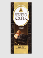 Ferrero Rocher Dark 55% Hazelnut Chocolate Bar 90G